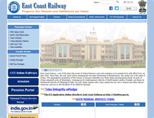 Tablet Screenshot of eastcoastrail.indianrailways.gov.in